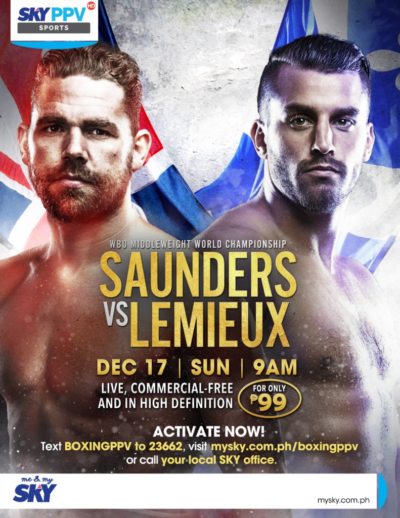 Standalone-Saunders vs Lemieux PPV Acryllic Standee (activate now)